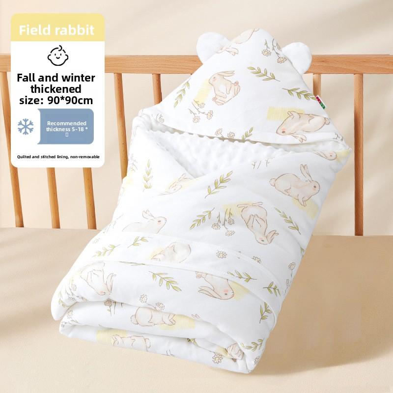 

Baby Doudou fleece quilt autumn and winter quilt pure cotton, go out and wrap the towel can be removed, thickened small quilt
