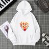 Love Fire Graphic Print Hoodie Pure Cotton High Quality Loose Shoulder Hooded Sweater Trend Fashion Sweatshirt