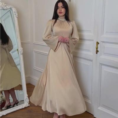 Strappy Solid Color Satin Waistless Dress