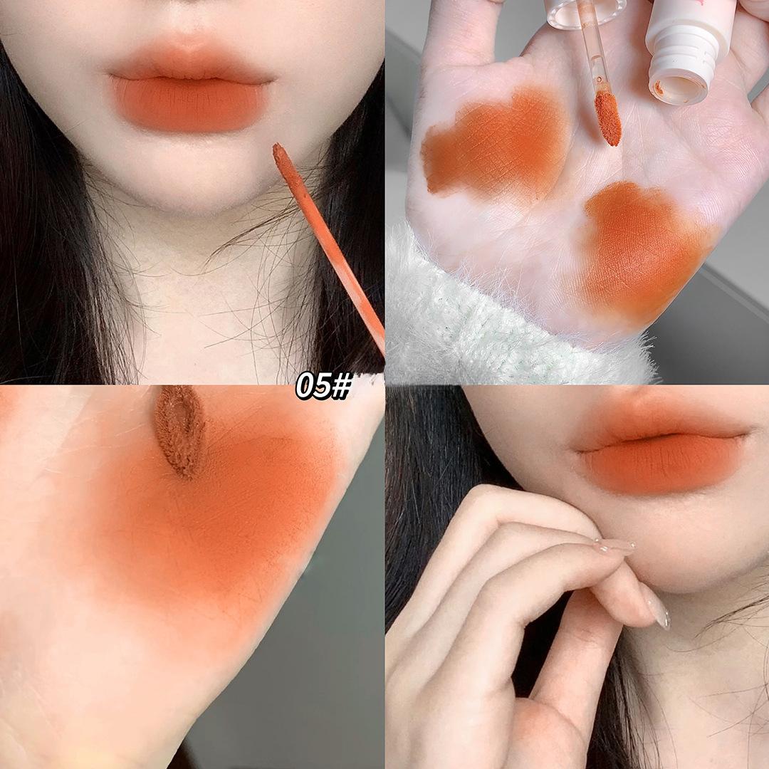 

Розовая бархатная матовая грязь для губ, матовая матовая глазурь для губ, отбеливание без макияжа, стойкий макияж, нелегко приклеить женскую помаду к чашке