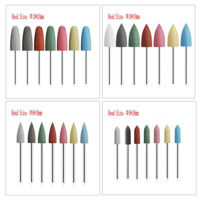 28 dimensioni Frese per unghie Punta per trapano in gomma per unghie Lucidatore per manicure Lucidatura per unghie Accessori Strumenti Punte per pedicure