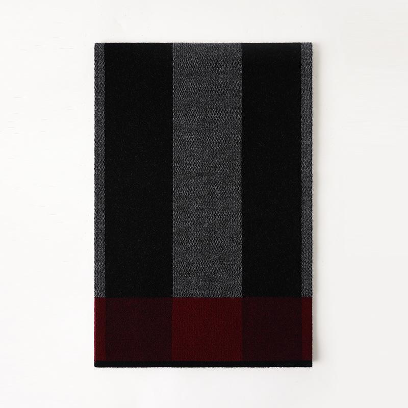 Men's scarf wool winter fashion casual versatile thickened warm business versatile simple and elegant