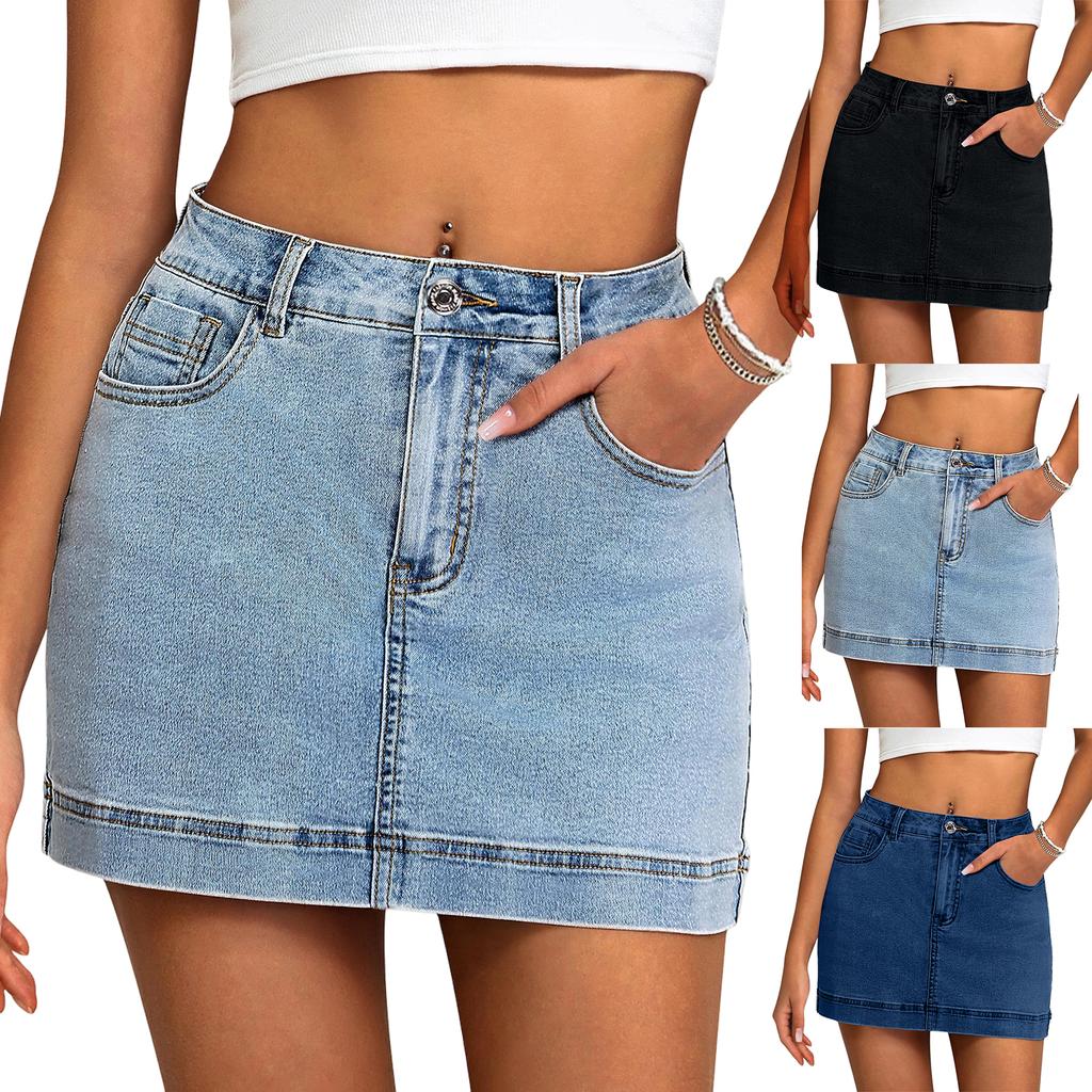Woman Casual And Fashionable High Waisted Denim Short Jean