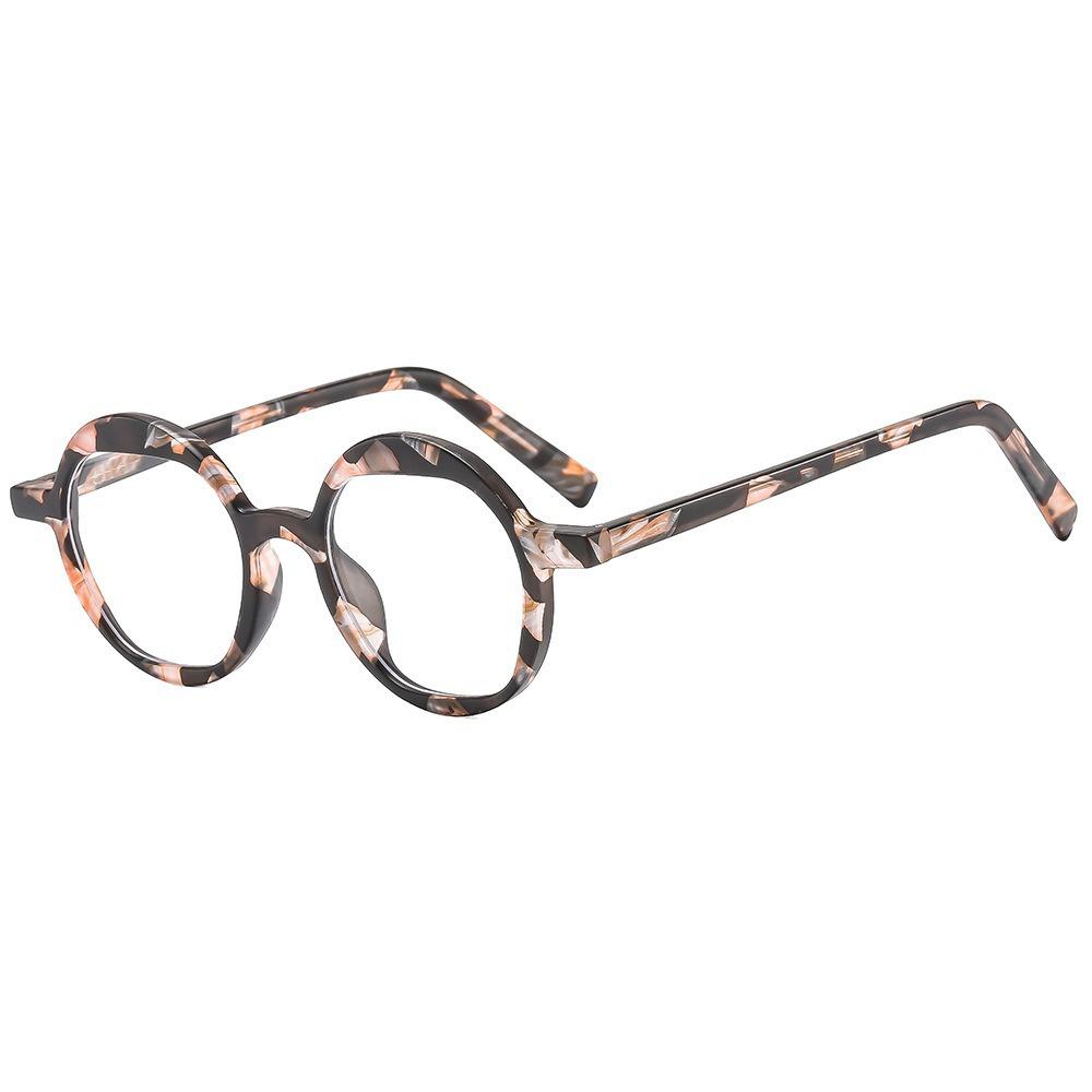 Tr90 Frame Ergonomic Round Sunglasses Uv400 Shades Lightweight Floral Eyewear For Parties Fishing Sun