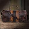 Personalized Leather Weekender Bag: Handmade Top Grain Travel Duffel