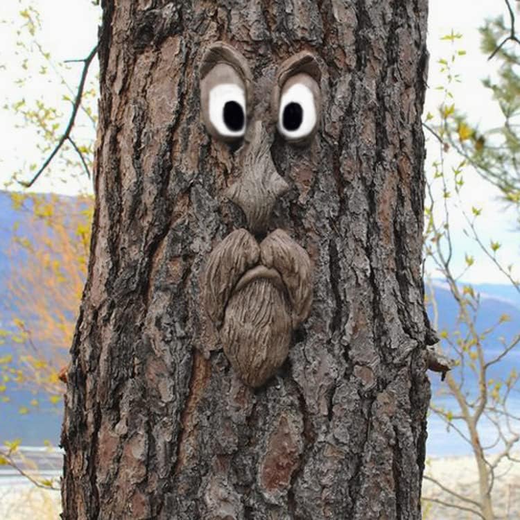 

Товары для сада HARGIO Tree Face Garden Decoration Tree Wood Decoration Unique Face Gardening Scandinavian (Дизайн 1) коричневый