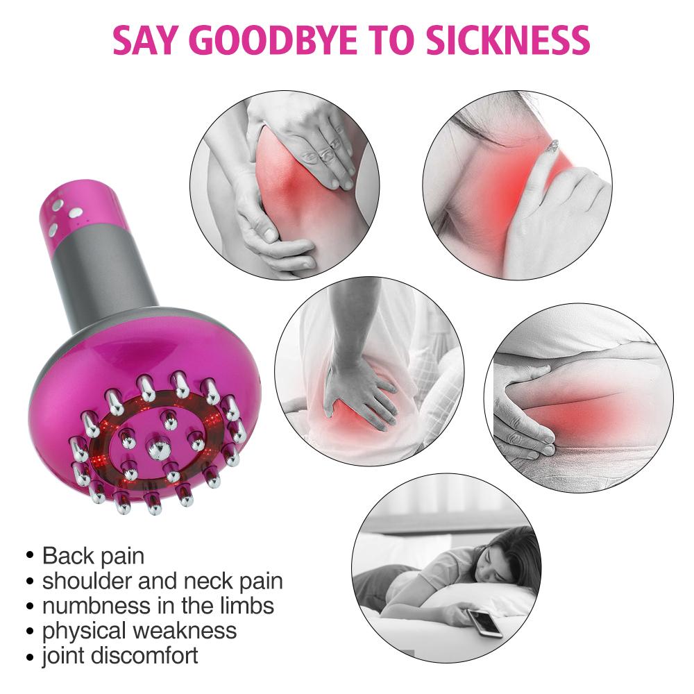 Elektrische Meridian Massagebürste Infrarot Fettverbrennung Gua Sha Lymphdrainage Anti-Cellulite Erwärmung Mikrostrom Körper Schlankheitsmassagegerät