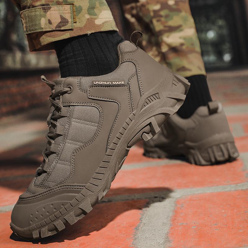 Outdoor Hiking Shoes Men Breathable Casual Sports Shoes Men Lace-up Anti-slip Thick-soled Durable High-top Ankle Boots Men