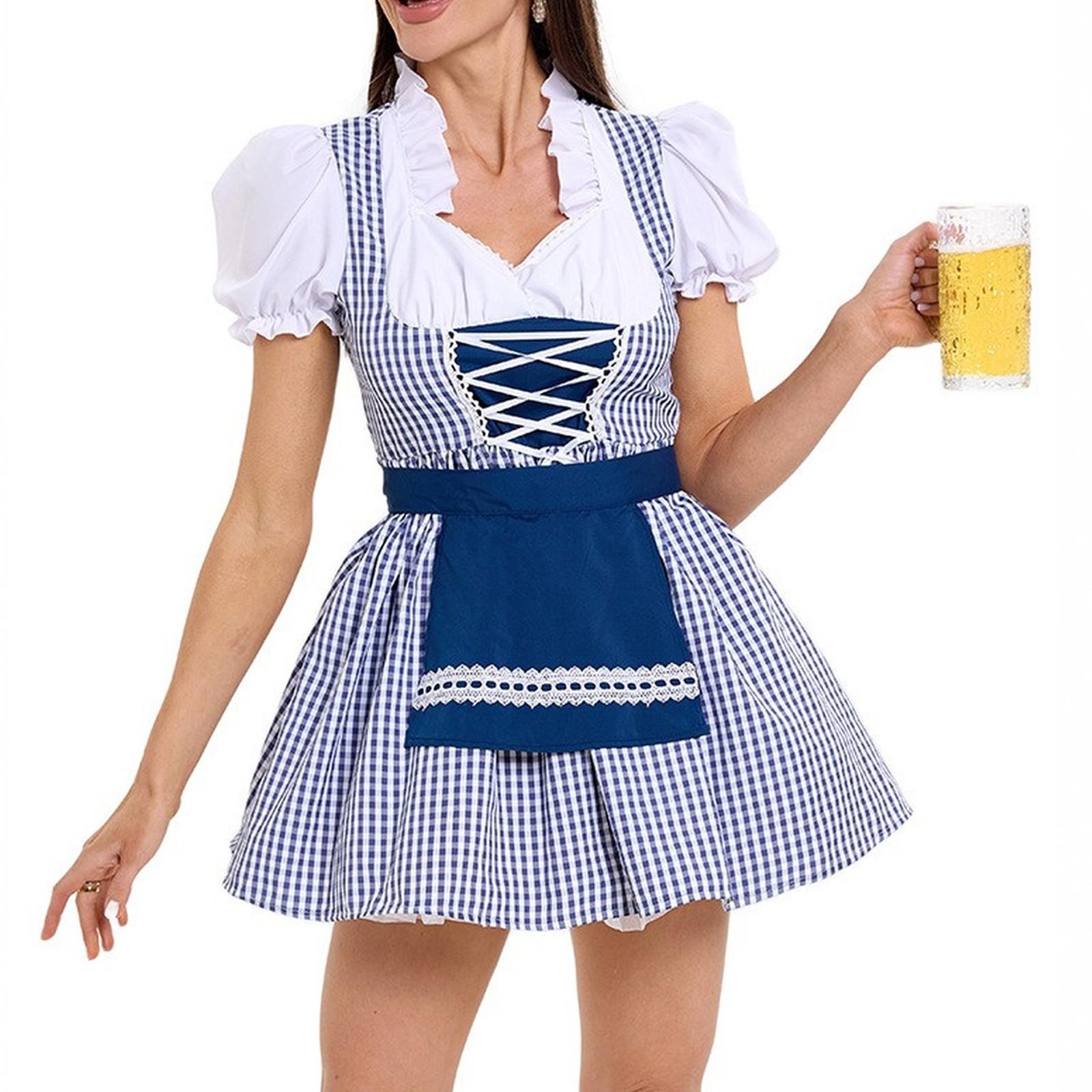 

Платье для женщин Женское платье Платье для пива Клетчатое платье Платье для немецкого пивного фестиваля L