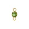 5 pcs/lot 5mm Birthstone Charms with 2 Holes Stainless Steel Crystal Pendant For Necklace Bracelet Making DIY Accessories