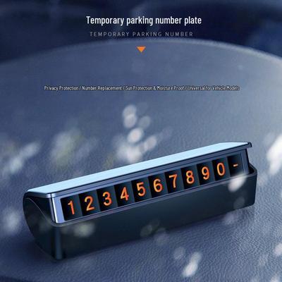 TC01 Temporary Hidden Phone Parking Number Plate for Cars