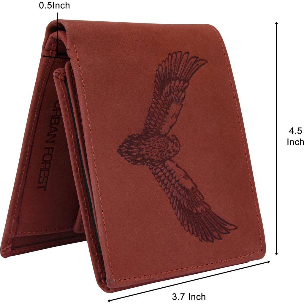 Lässige, formelle und trendige RFID-Geldbörse aus echtem Leder für Herren – normale Größe  (6 Kartenfächer)