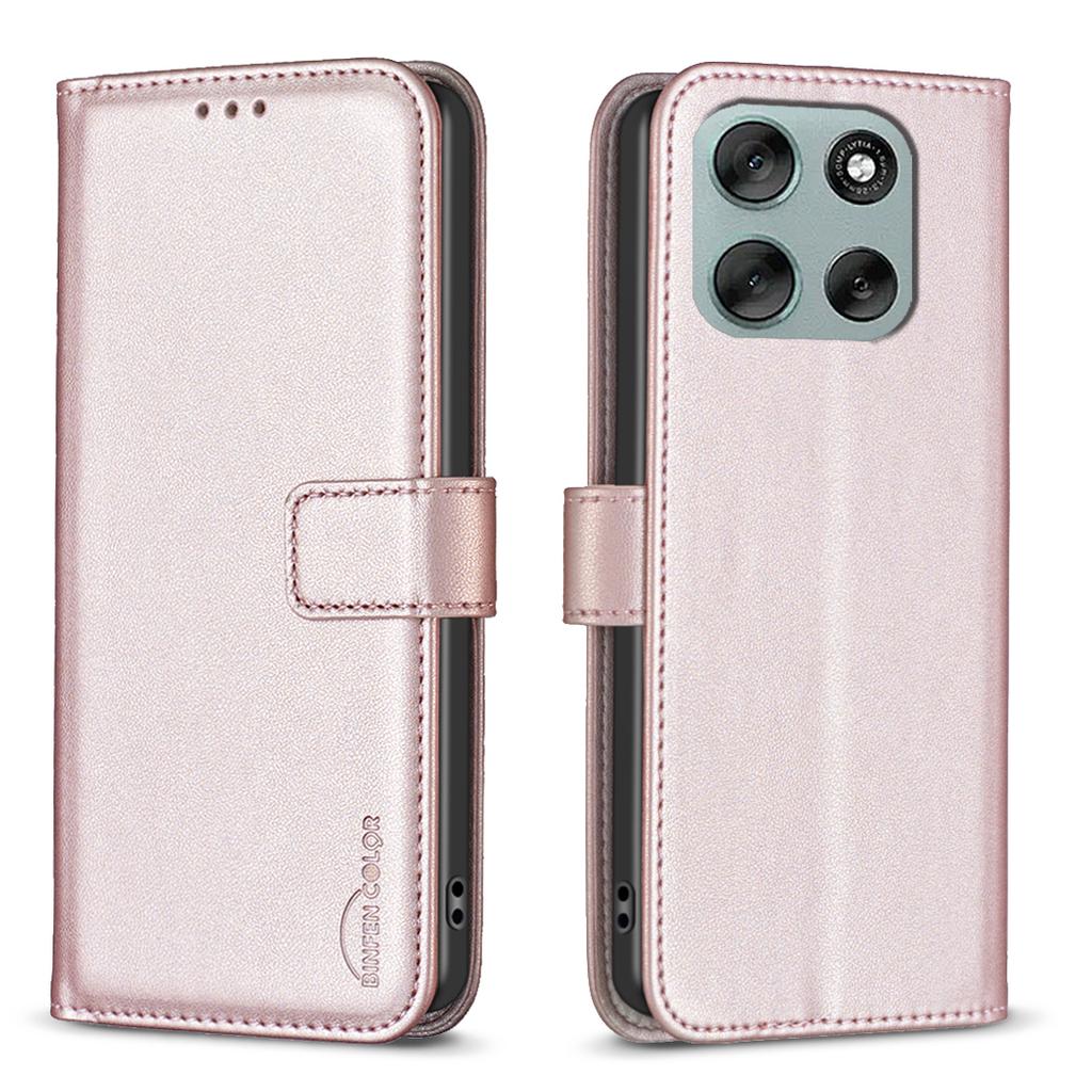 For Motorola Moto G56 5G Phone Case BINFEN COLOR BF17 Wallet Folio Flip Leather Cover