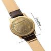 Brass Marine Sundial Leather Strap Stamped Wrist Compass for Navigation Wristwatch