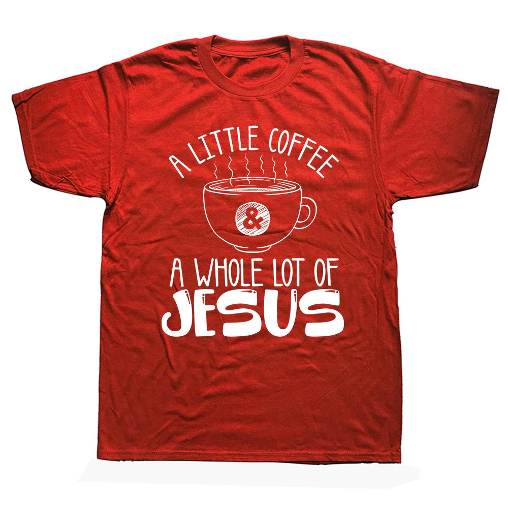 Funny Coffee Art Pure Cotton Funny Graphic T-Shirt Short Sleeve Humor Streetwear Tee Loose Fit Clothing for Men And Women