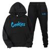 Mens Casual Hooded Sweatshirt With Cookie Print Long Sleeve Pullover Top