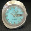 VINTAGE NINO AUTOMATIC 2066 SWISS MENS SEA GREEN COLOR DIAL WATCH A703032-1