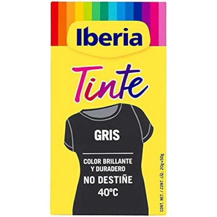 Teinture pour vêtements - IBERIA - 214113 - Gris - 70 gr - Tenue maximale des couleurs szary