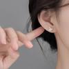 2025 High-End 925 Sterling Silver Leaf Stud Earrings for Women - Elegant Ear Piercing Jewelry