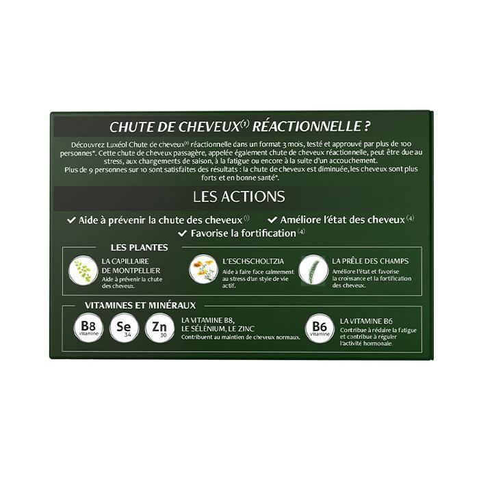 Luxéol Chute de Cheveux Réactionnelle 90 gélules