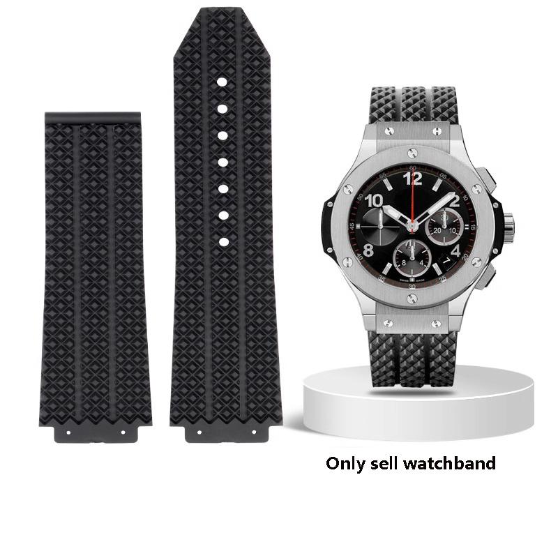 Ремешок для часов HUBLOT BIG BANG Классическая серия 17 мм-25 мм Резиновый Черный Синий Ремешок Водонепроницаемый Силиконовые Аксессуары для часов 25-17mm