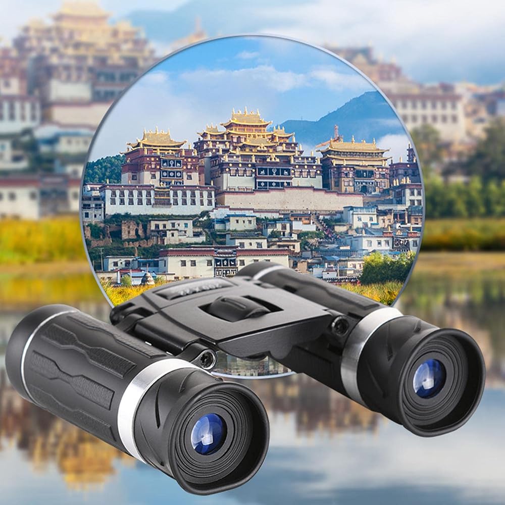Folding Binoculars, Birdwatching Binoculars, Large Eyepiece Waterproof Binoculars, Professional HD Binoculars Ideal for Birdwatching, Hunting, and Obs