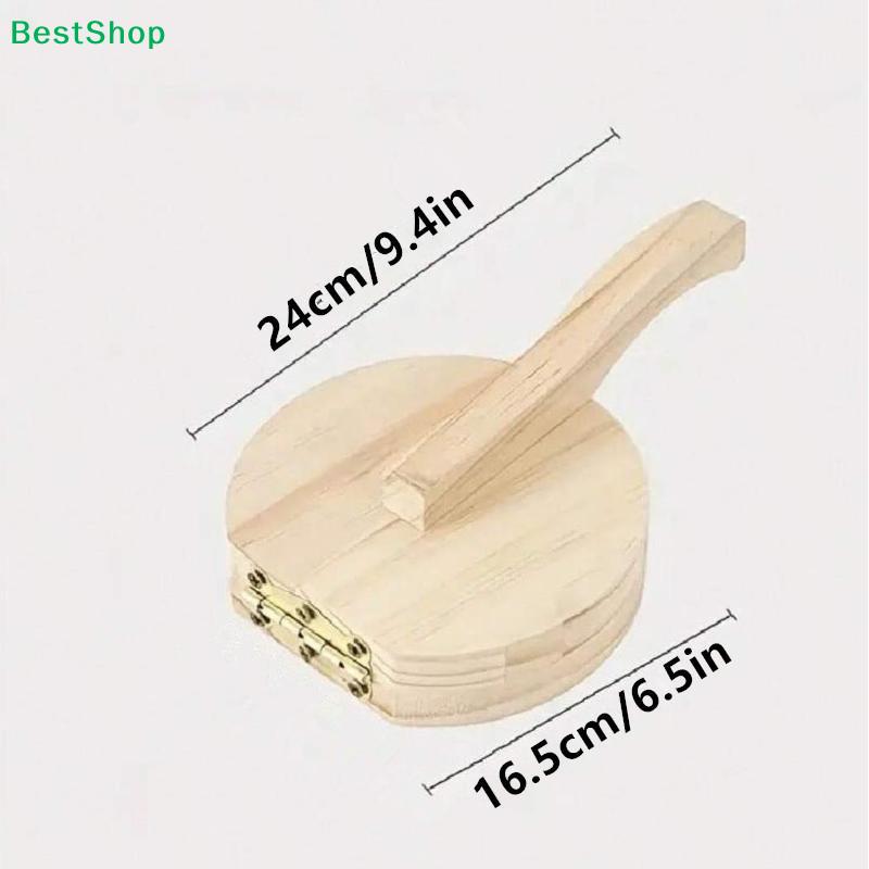 Manual Wooden Dumpling Skin Press,Round Dough Flattener Tool for Dumplings,Empanadas,Tortillas
