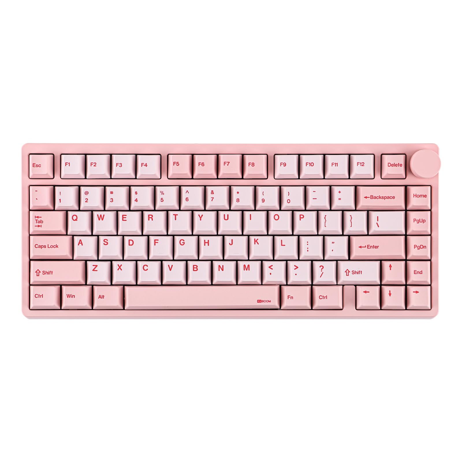 

KiiBOOM Moonshadow V2 Бездротова Алюмінієва Ігрова QMK VIA Програмована Механічна Гаряча Вершкова FR4 4000 мАг Батарея 75% Клавіатура, & Клавіатура, рожевий