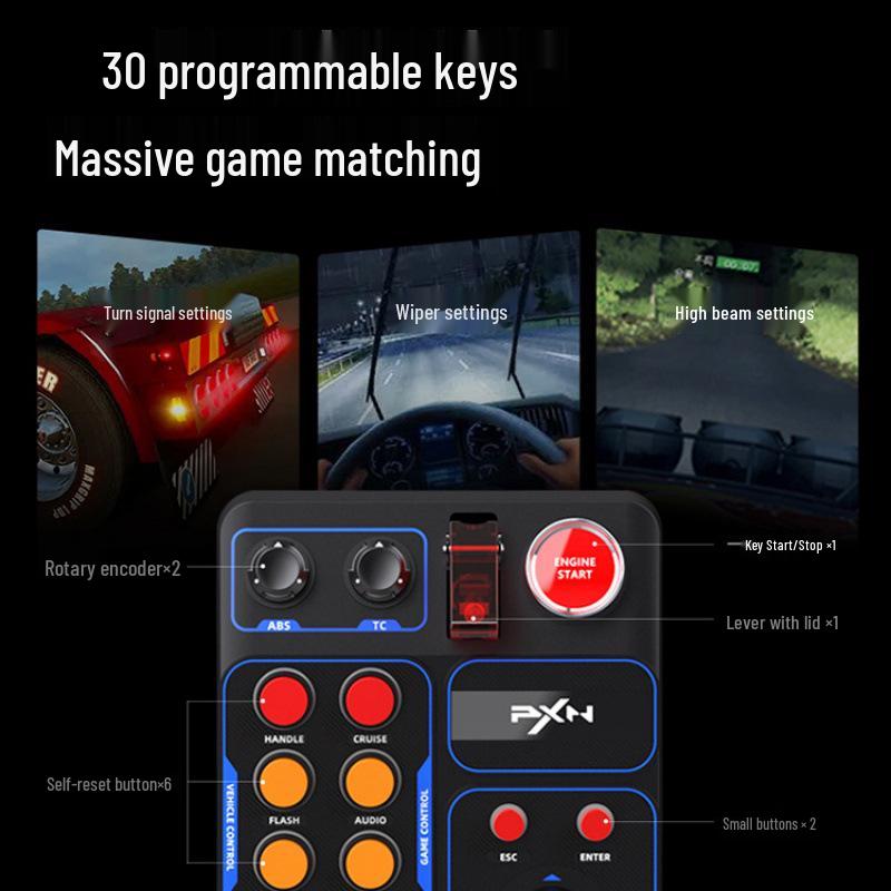 Laishida CB1 Racing Simulator Console with Multi-function RGB Buttons for Euro Truck Simulator 2