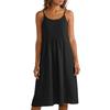 Linen Maxi Dresses for Women Sleeveless V Neck Long House Dress Casual Loose Fit Summer Sundress with Pockets