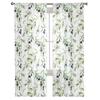 Watercolor Olive Leaf Texture Tulle Window Curtain Sheer Valances Curtains For Living Room Home Decoration Drape Panel