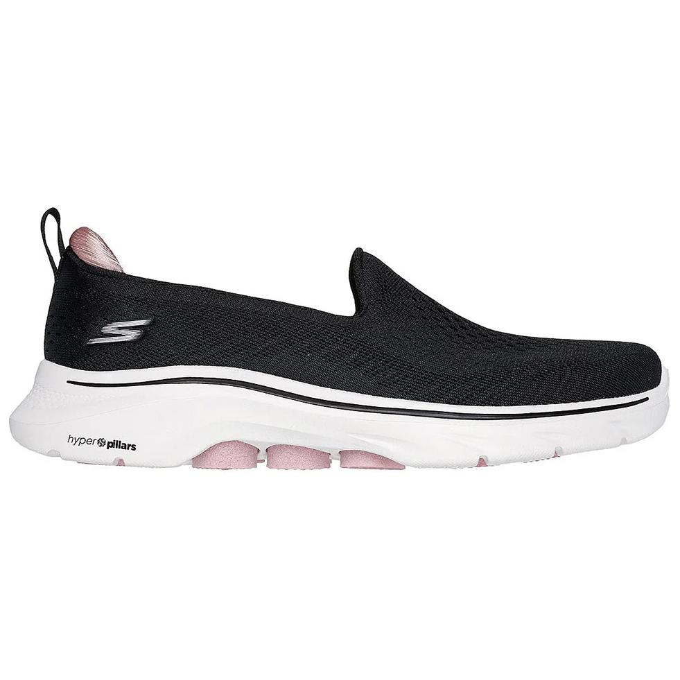 Skechers Go Walk 7 Daily Comfort Low Top Lifestyle Shoes Women Sneakers Black 125208-BKPK