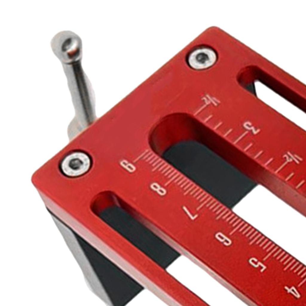 Posicionador de Instalación de Puerta de Gabinete Aleación de Aluminio 10 a 60 mm Ajustable Plantilla para Herrajes de Gabinete