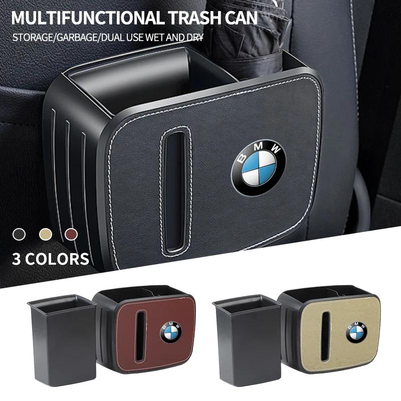 New Car Multi-Functional Tissue Box Car Chair Back Trash Can Water Cup Holder For BMW E30 E36 E39 E46 E60 E90 G20 G30 X1 X3 X5 M