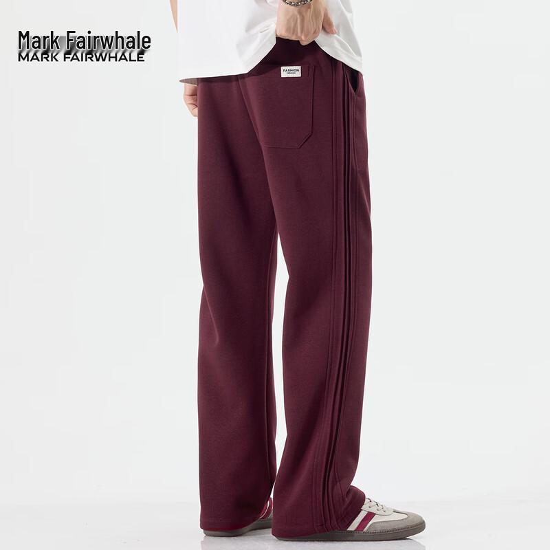 Mark Fairwhale Men's Heavyweight Side Stripe Straight-Leg Casual Pants