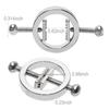 2 Pcs Stainless Steel Sexy Nipple Clamps Round Adjustable Nipple Clamp Set Body Restraints Female SM Sex Toy Non Piercing