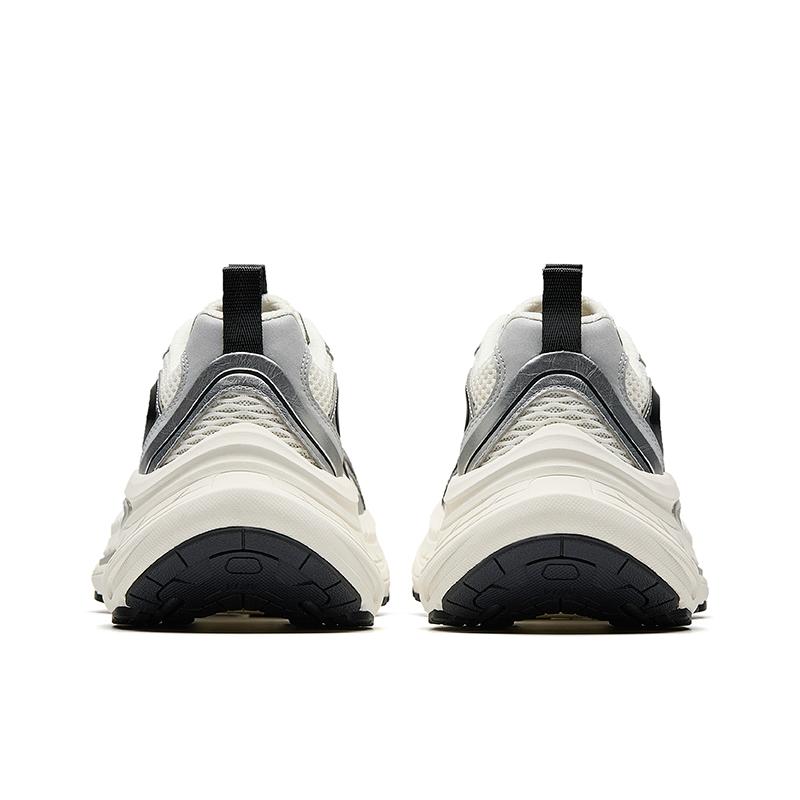 New Anta Anti Slip And Wear Resistant Height Increasing Low Top Casual Shoes Men's White Silver Black 112528857-1