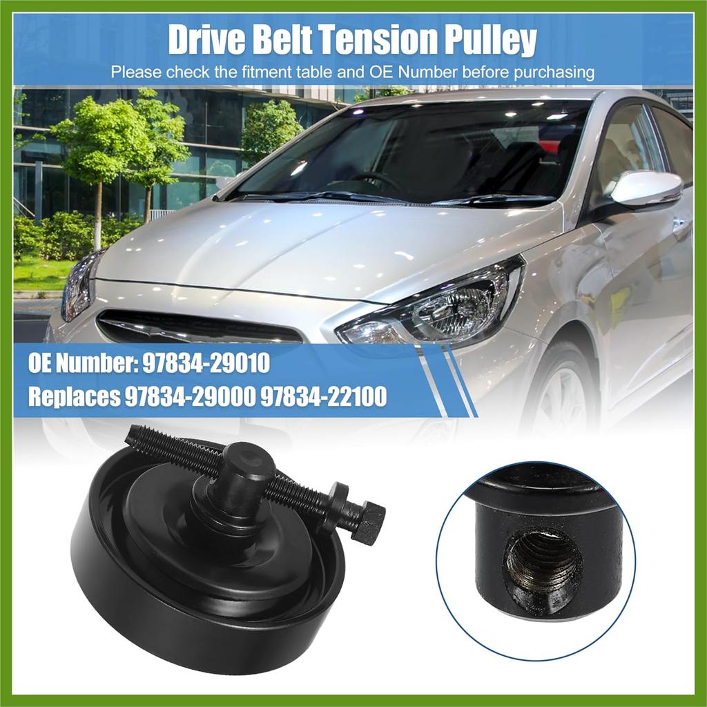 97834-29010 Car Drive Belt Tension Pulley for Hyundai Accent Elantra Tiburon Tucson 1995-2012 Belt Tensioner Idler Pulley 97834-29000 97834-22100