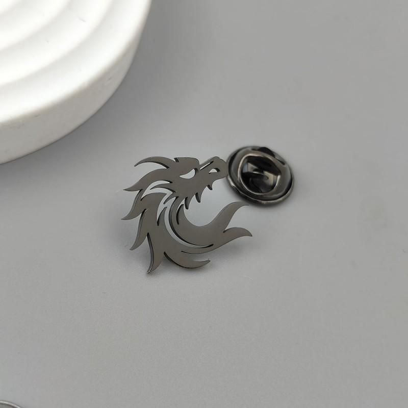

Creative Dragon Pattern Brooch High-end Suit Cardigan Cufflinks Lapel Pin 18K