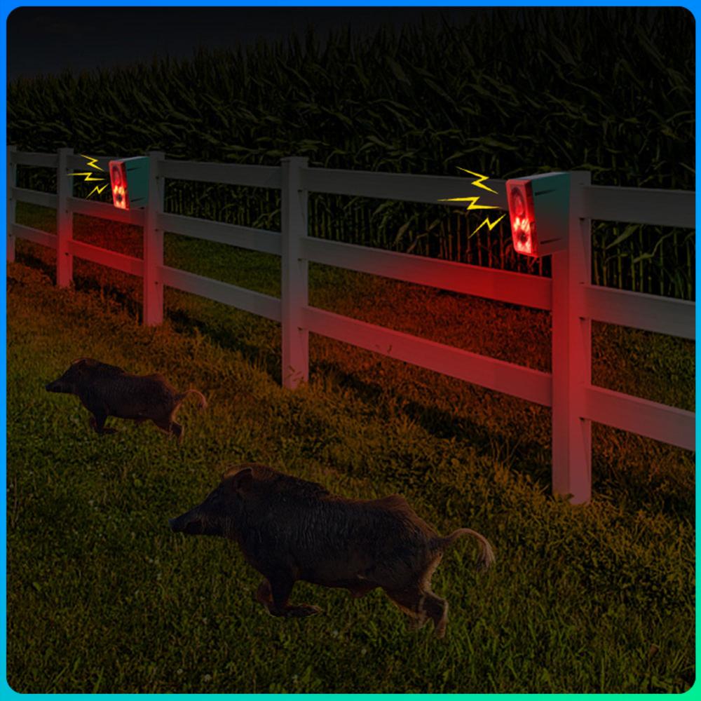 

Outdoor Solar Motion Sensor Alarm Animal Repeller with Dog Barking Gunshot Sound Solar Infrared Induction Alarm for Home Farm China Mainland