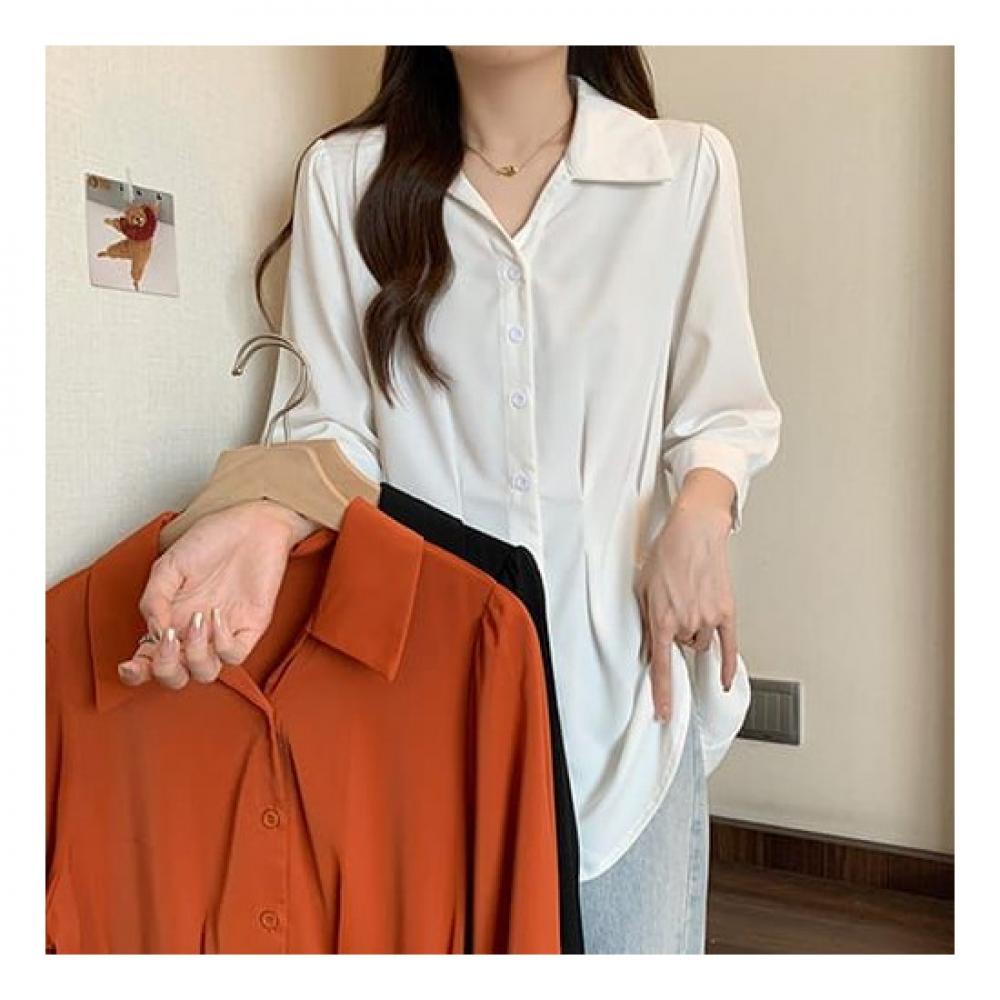 Navava Office Shirt Loose Fit 7 8 Sleeve Nb2145