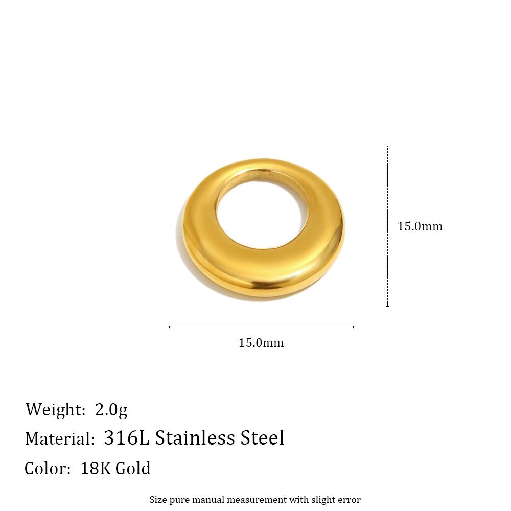 MamacitaSlay 316L Stainless Steel Hollow Heart Pendant Earrings Necklace DIY Accessories Waterproof 18K Gold Plated Jewelry Gift