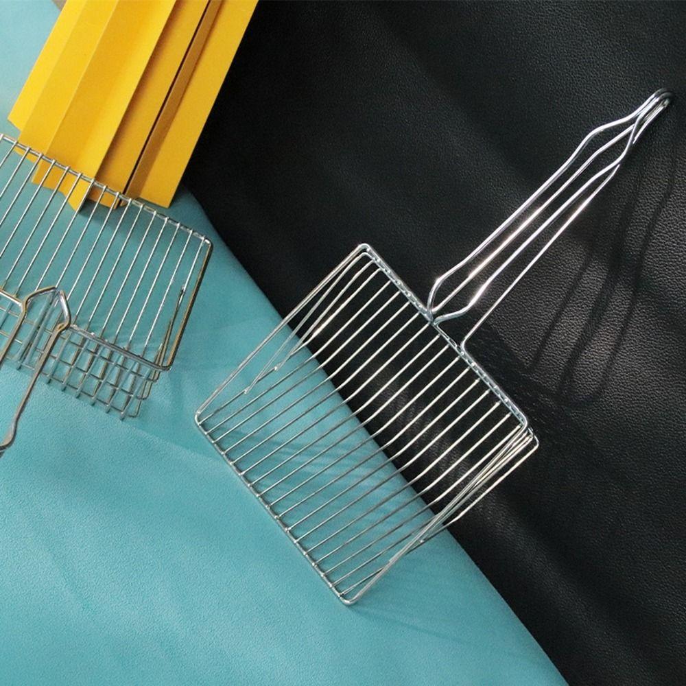Metal Cat Litter Shovel Long Handle Kitten Litter Sand Shovel Waste Poop Cleaner  Home