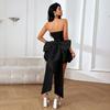 Sexy Backless Big Bow Dress Tube Top Dress Women, New European and American Models Have Short Temperament