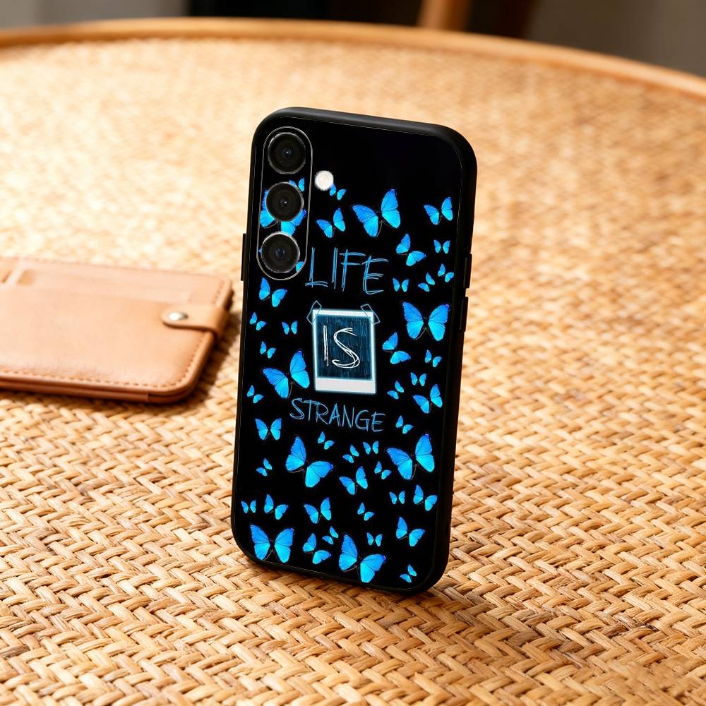 B-Blue-Game L-Life Is Strange Phone Case For Samsung A73,A21s,A22,A31,A32,A52,A53,A71,A80,Soft Black Shell