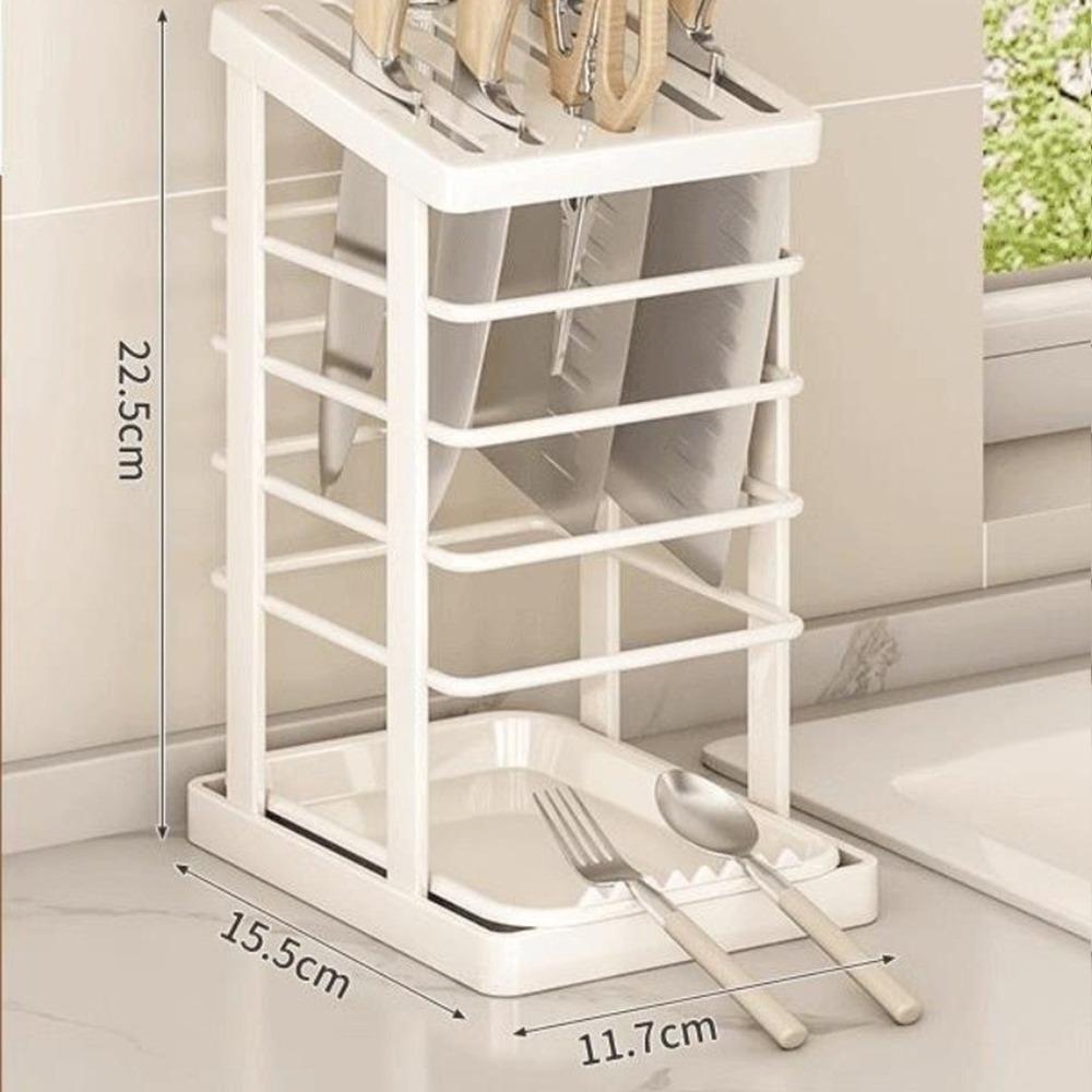 Square Kitchen Utensils Storage Holder Black White Kitchen Countertop Storage Rack  Kitchen Use