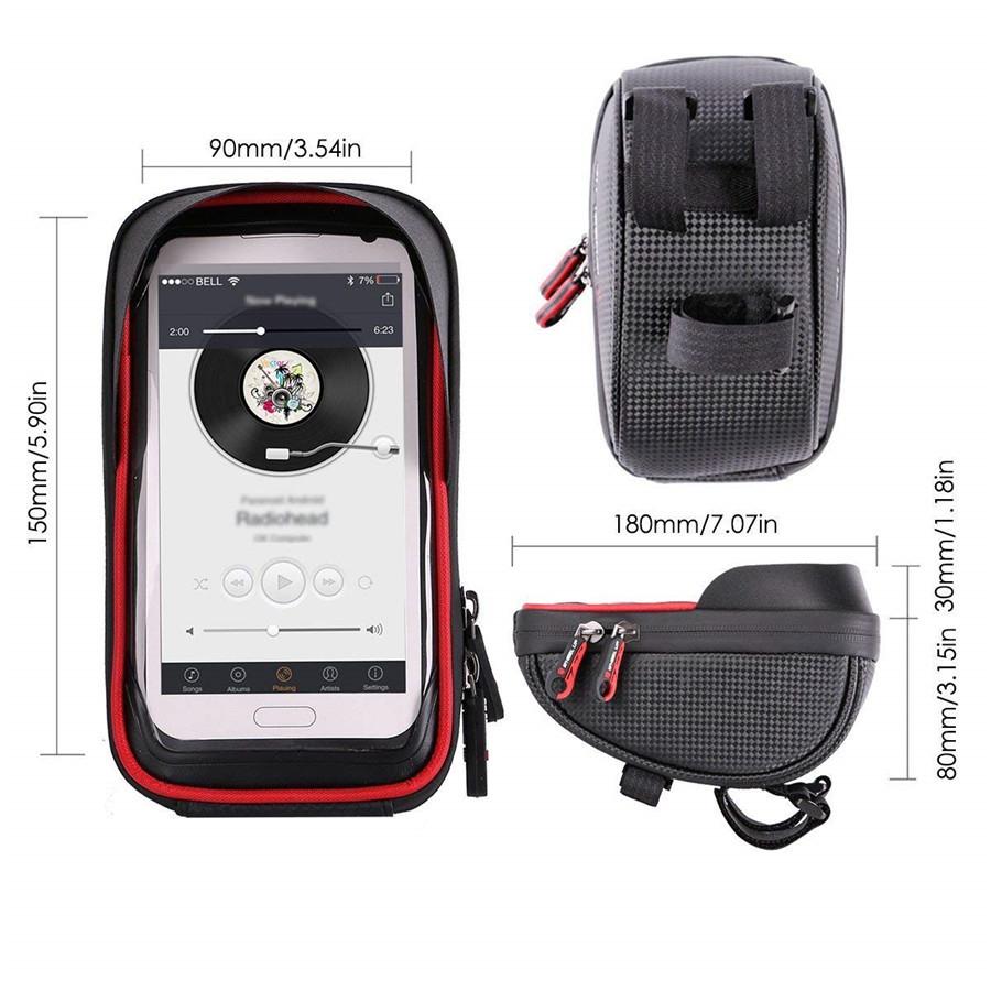Universal Motorcycle Bike Handlebar Holder Mount Waterproof Bag Case for Mobile Phone GPS With Reserved Charging Port