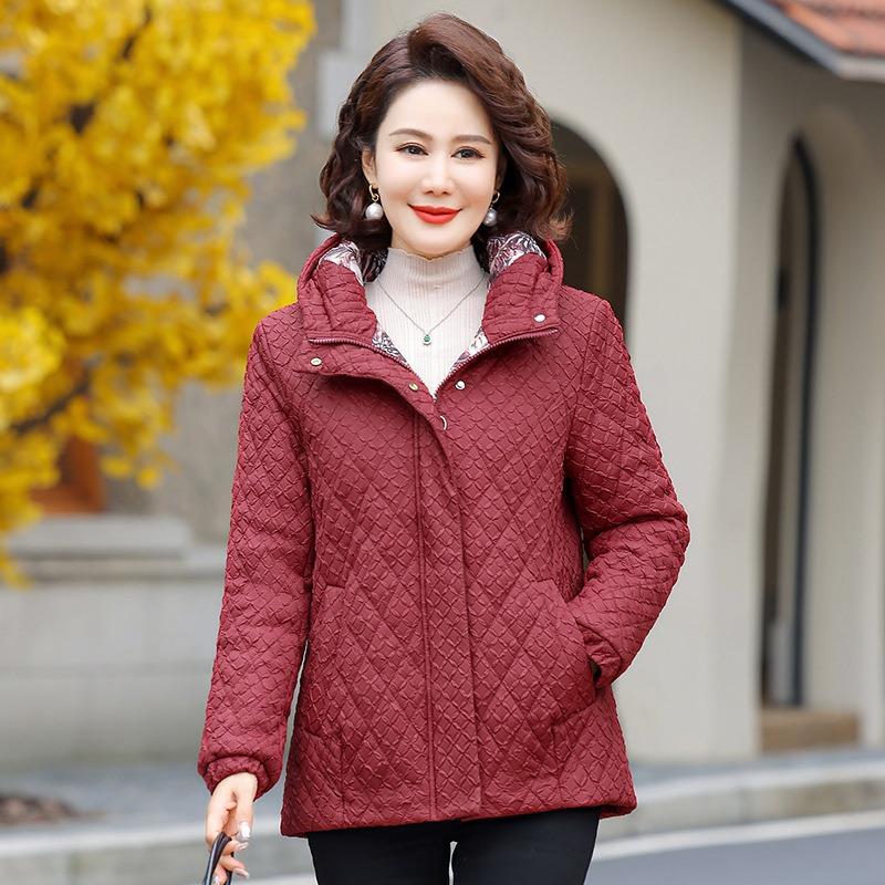 Winter padded jacket medium women's padded jacket year old 0 thin hooded padded jacket new