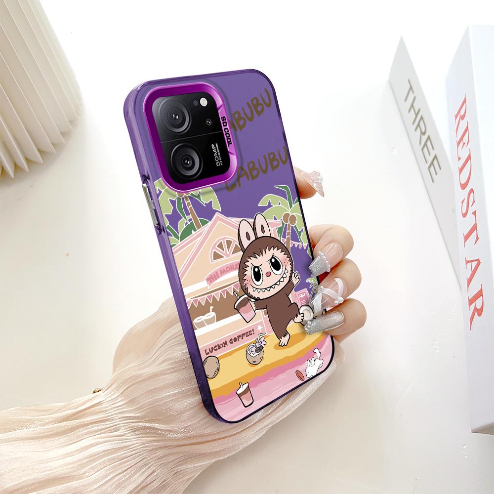 Malovaný vzor barevný stříbrný oboustranný pevný kryt odolný proti pádu proti pádu pro Xiaomi Redmi Poco