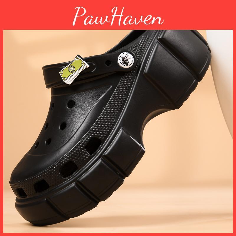 Fashionable Womens Summer Heightening 4cm Pvc Nonslip Womens Sandals